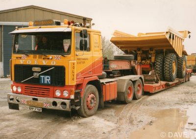 Goliath in Greystones Quarry, Launceston delivering rebuilt Aveling dumper from Blackhill's workshops
