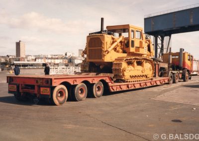 Goliath with D9 in Plymouth Ferry terminal